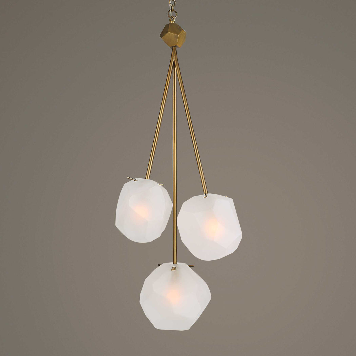 Geodesic 3 Light Pendant - White by Uttermost - View 2