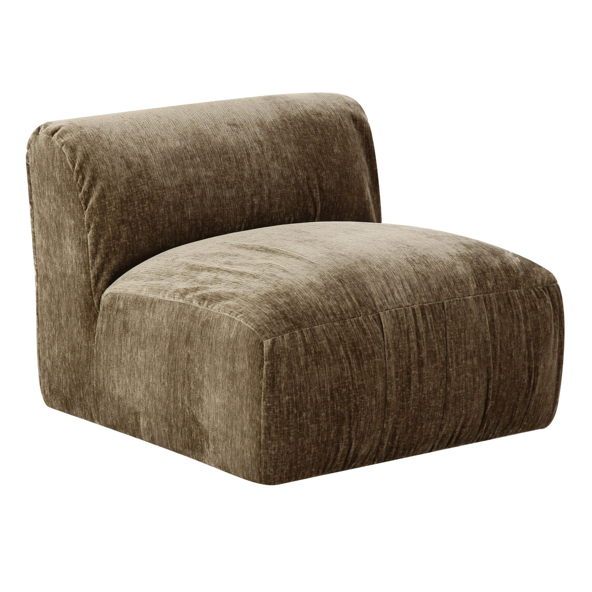 Siegal - Modern Olive Green Fabric Sofa - View Image 1