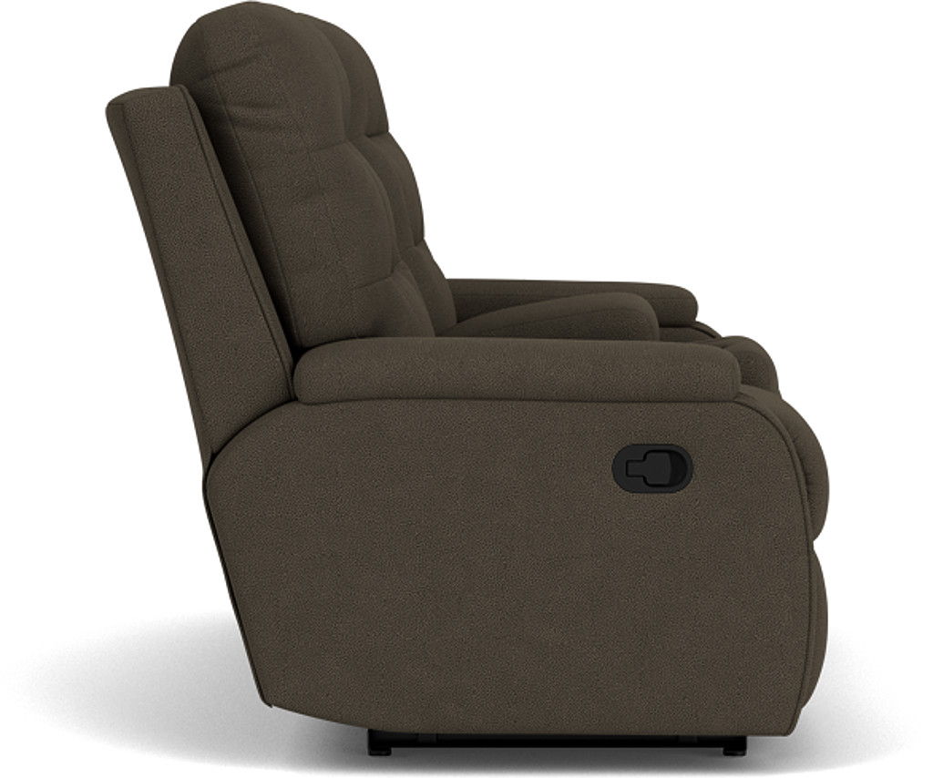 Kerrie Transitional Fabric Reclining Loveseat With Console | Flexsteel
