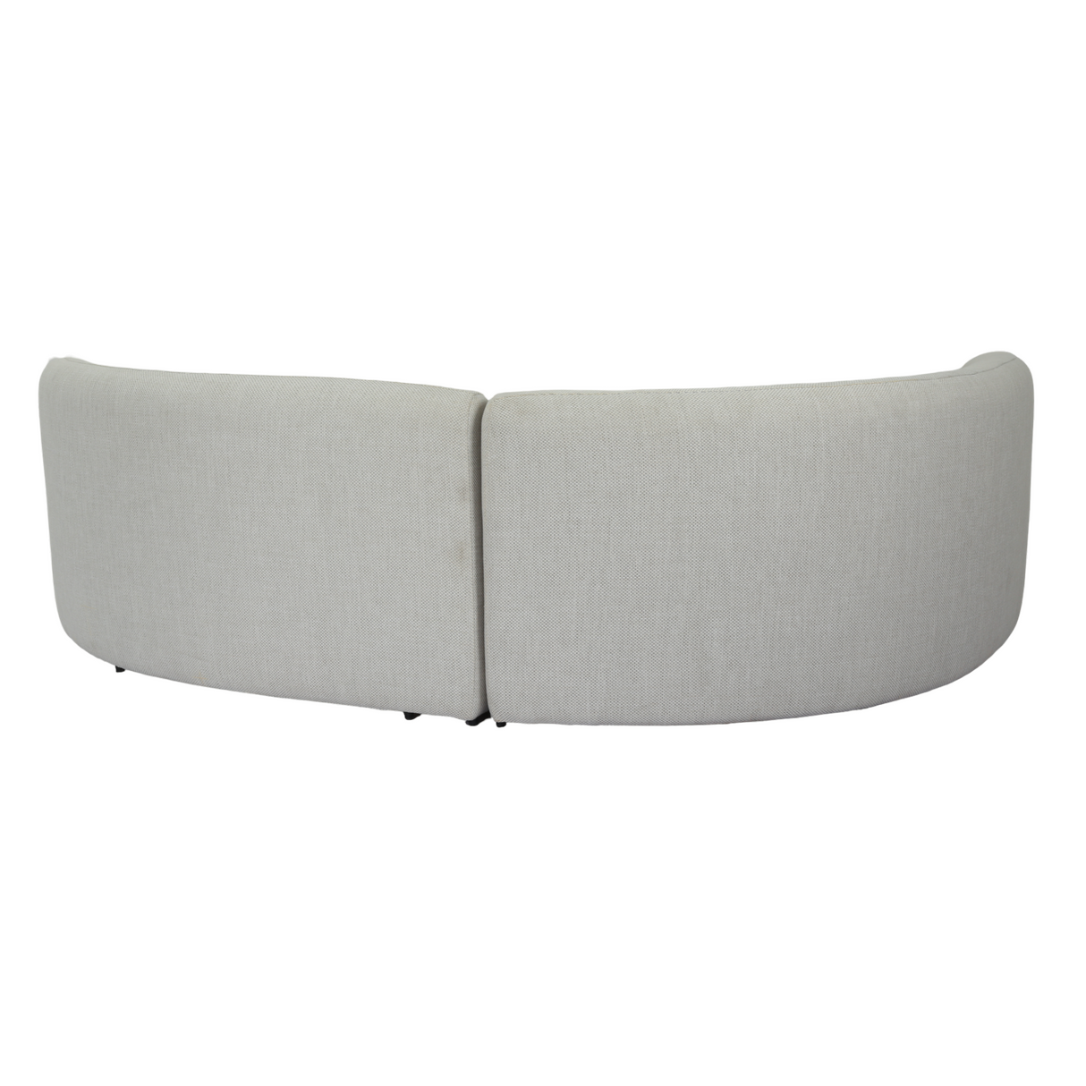 Lucena - Outdoor Oyster Olefin Fabric Curved Sectional Sofa - View Image 1