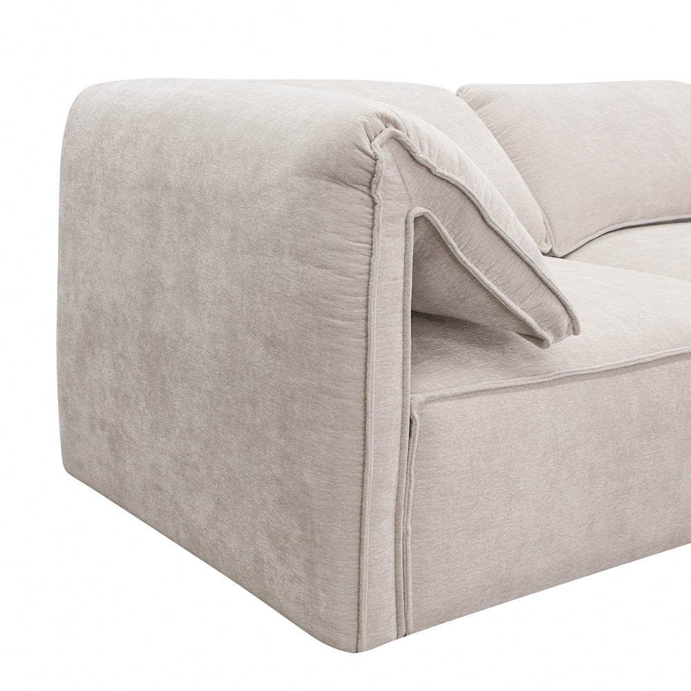 Gene - Modern Light Grey Fabric Modular Sectional Sofa-5-Piece Sectional - View Image 1