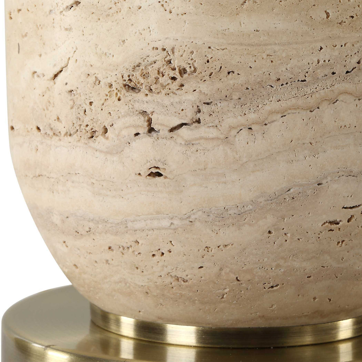 Aubrey Travertine Table Lamp - Beige by Uttermost - View 7