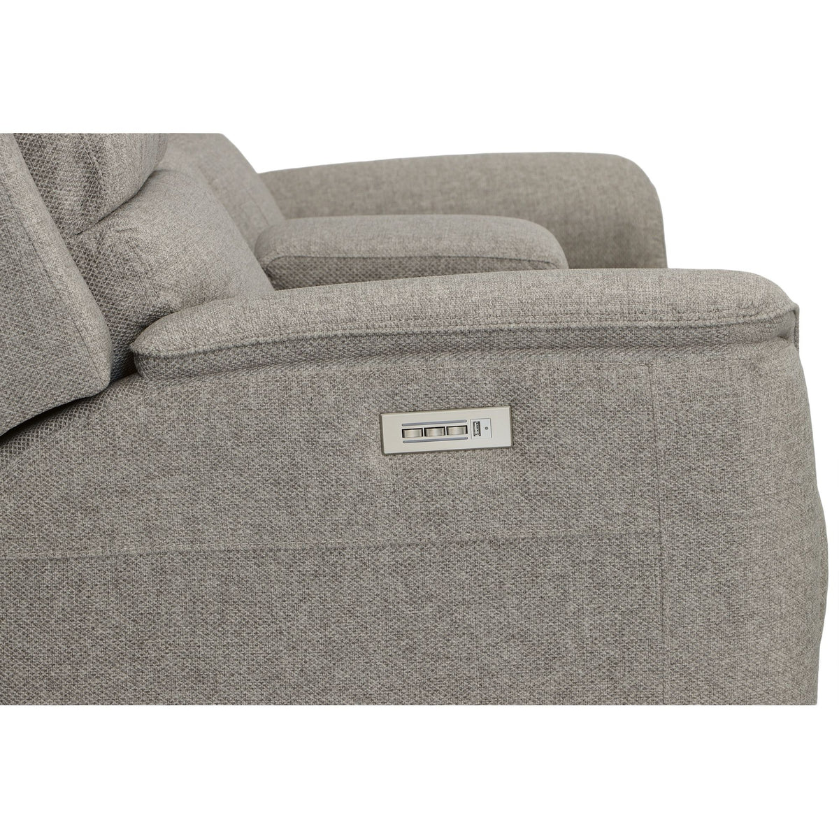 Henry Power Reclining Loveseat With Console & Power Headrests & Lumbar - Fog | Flexsteel