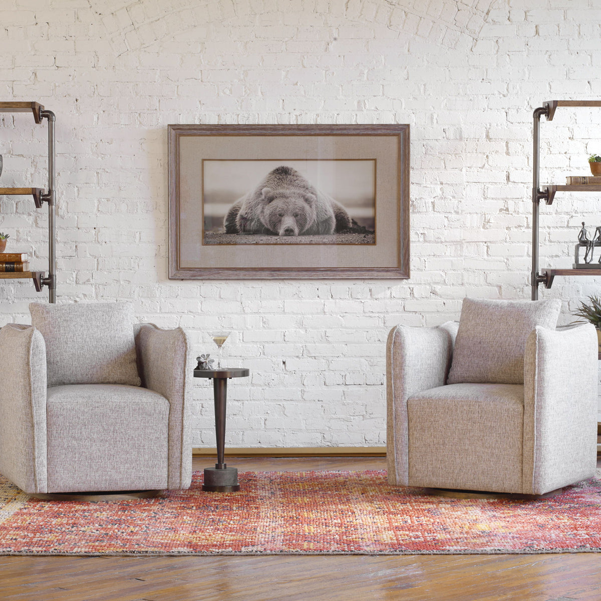 Deep Sleep Bear Print - Silver by Uttermost - View 4