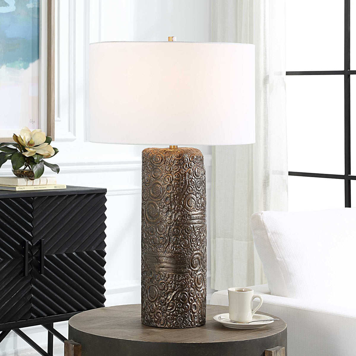Malaga Brass Table Lamp - Bronze by Uttermost - View 2
