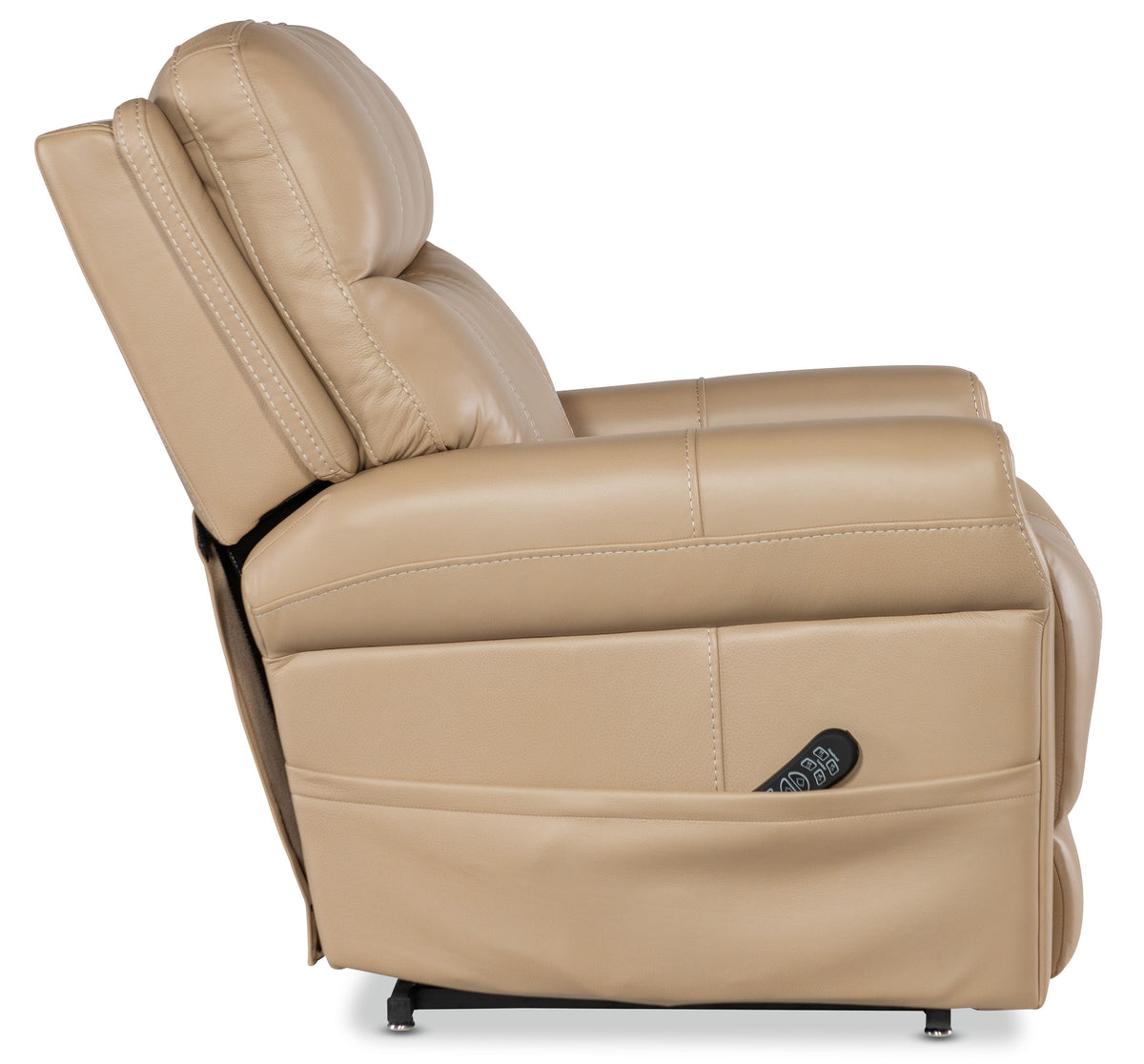 Carroll Power Recliner With Power Headrest, Lumbar & Lift - Beige by Hooker Furniture - View 11