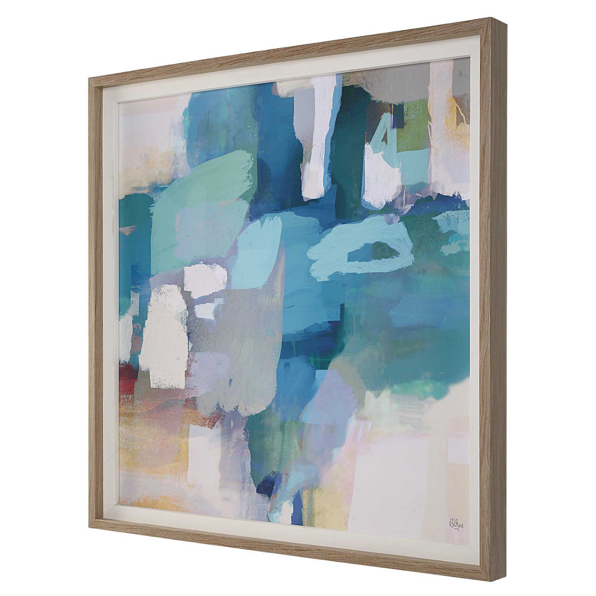 Continue On Abstract Framed Print - Blue by Uttermost - View 4