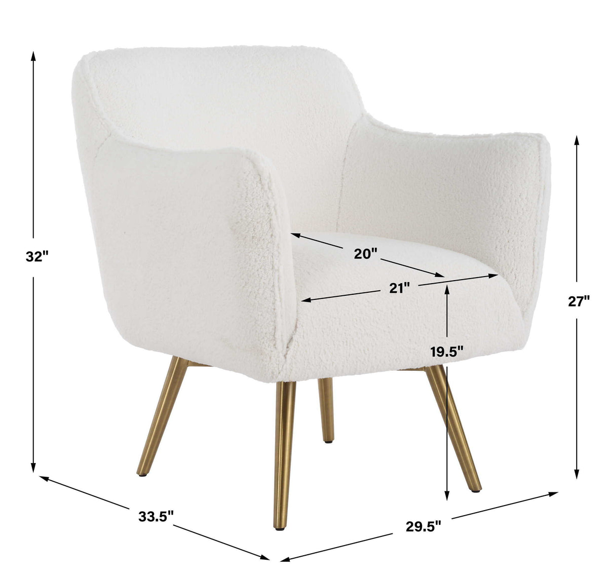 Oasis White Swivel Chair by Uttermost - View 9