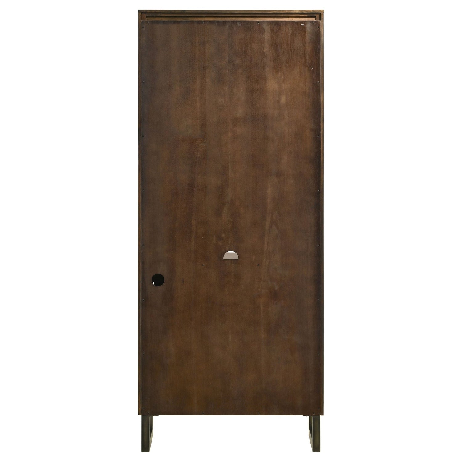 Cabinet Bookcase - Marshall 5 - shelf Bookcase With Storage Cabinet Dark Walnut and Gunmetal | Coaster | Home Elegance USA