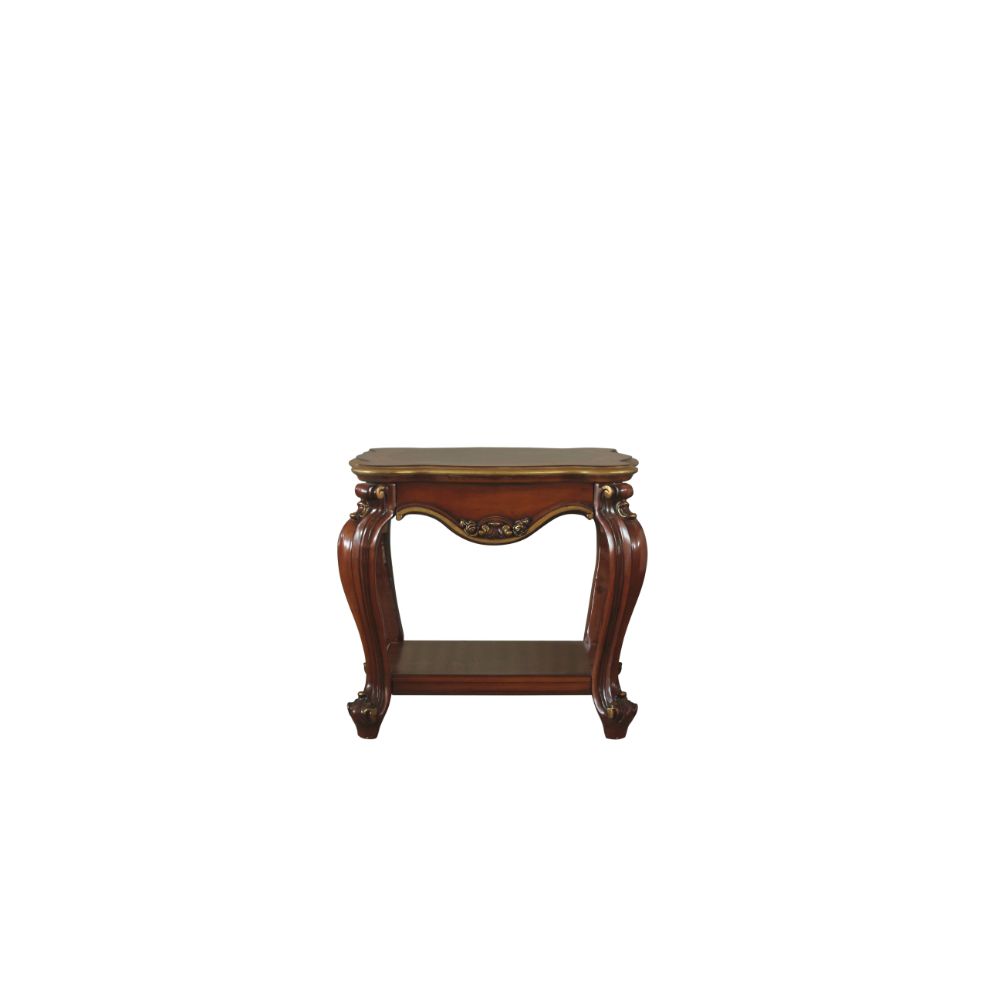Acme - Picardy End Table 88222 Honey Oak Finish
