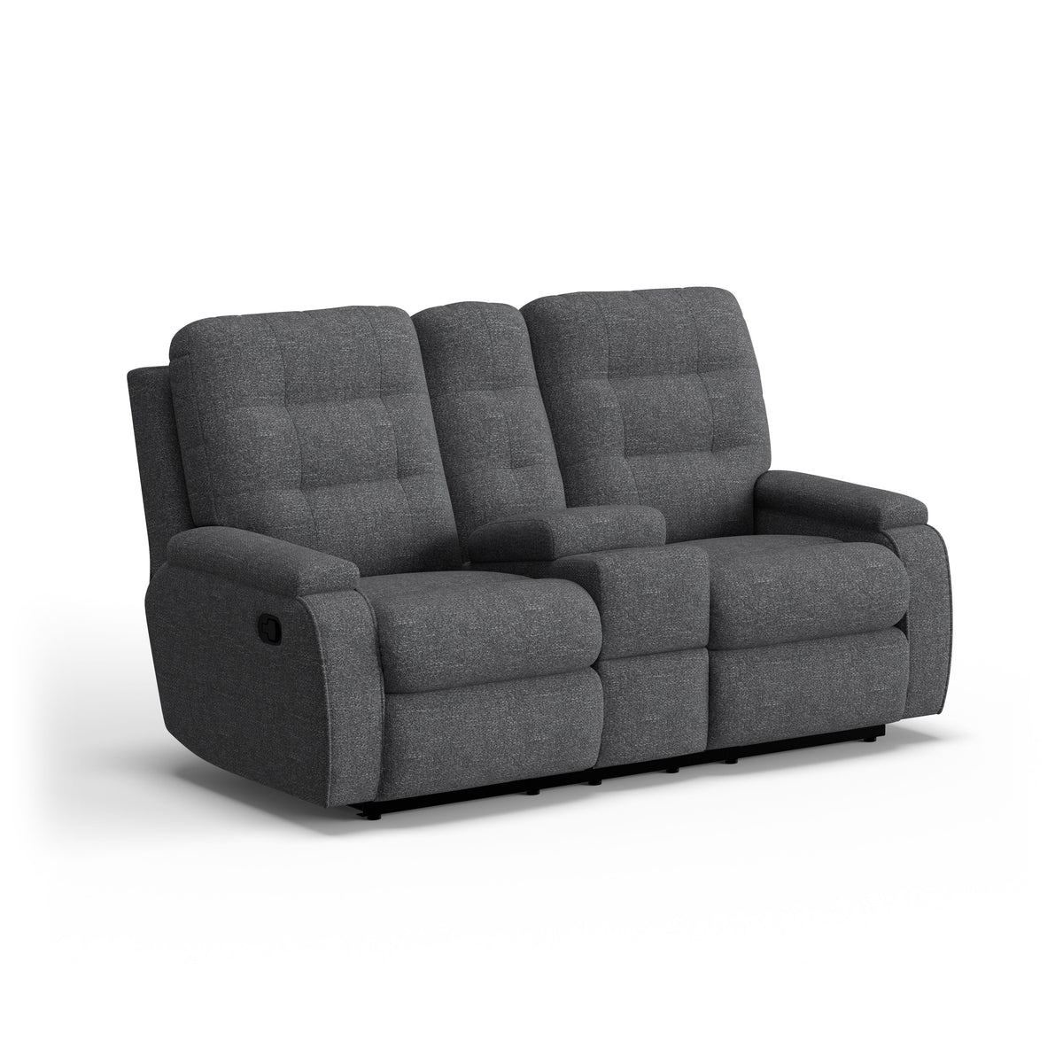 Kerrie Transitional Fabric Reclining Loveseat With Console | Flexsteel