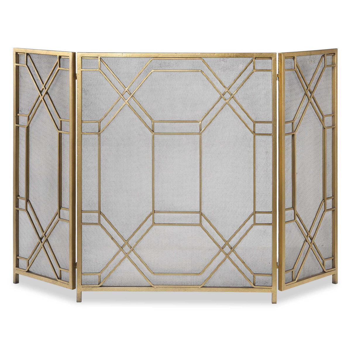 Rosen Fireplace Screen - Gold by Uttermost - View 1