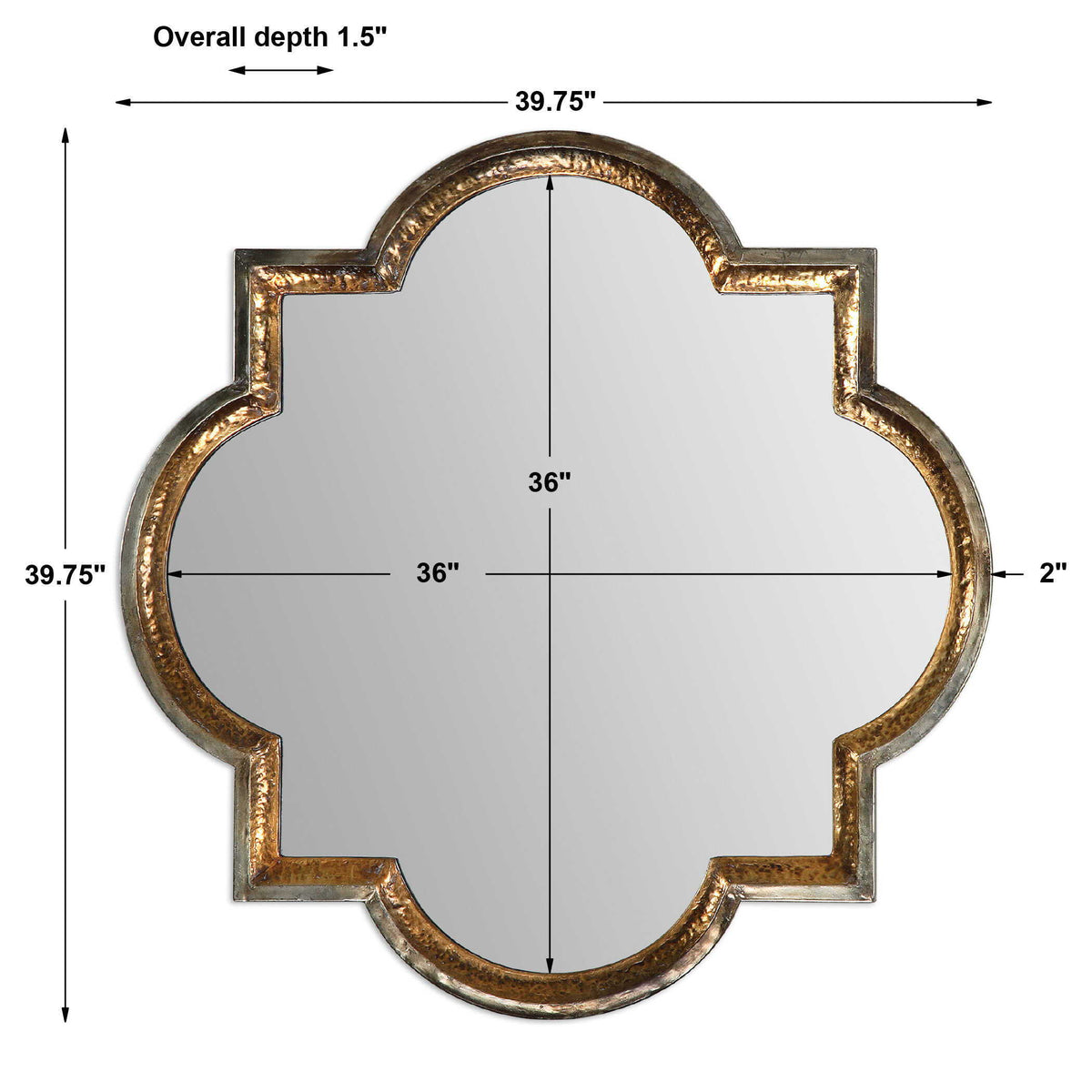 Lourosa Mirror - Gold / Silver by Uttermost - View 6
