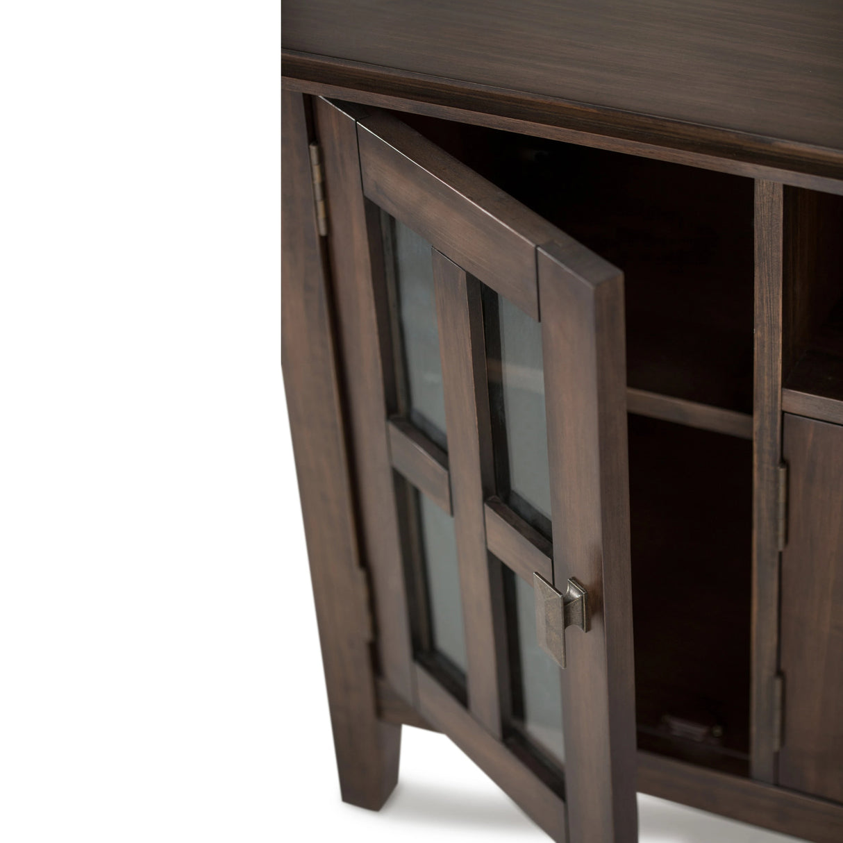 Artisan 72 inch Wide Solid Wood TV Stand in Natural Aged Brown For TVs up to 80 inches - sold by Home Elegance USA