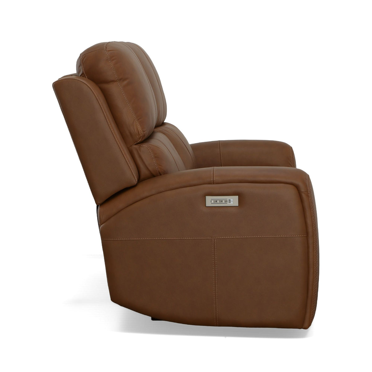 Linden Power Reclining Loveseat With Power Headrests & Lumbar - Caramel | Flexsteel