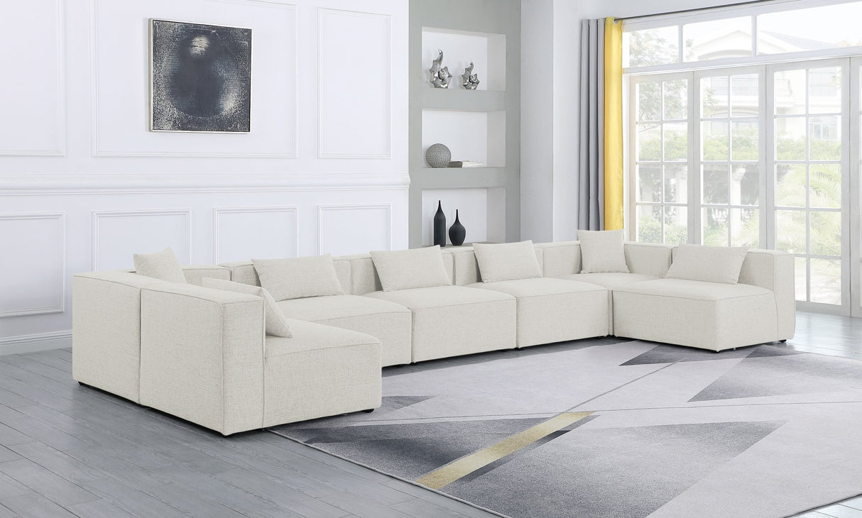 Cube - Modular Sectional 7 Piece - Cream | Home Elegance USA