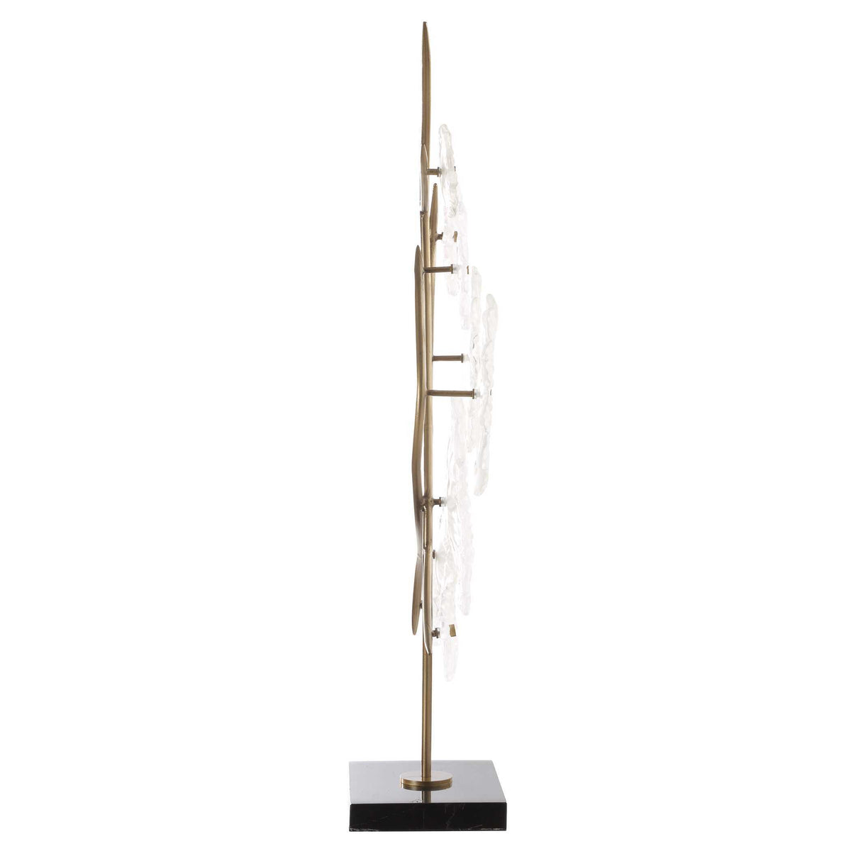 Glass Garden Table Sculpture Gold / White - White / Gold by Uttermost - View 5