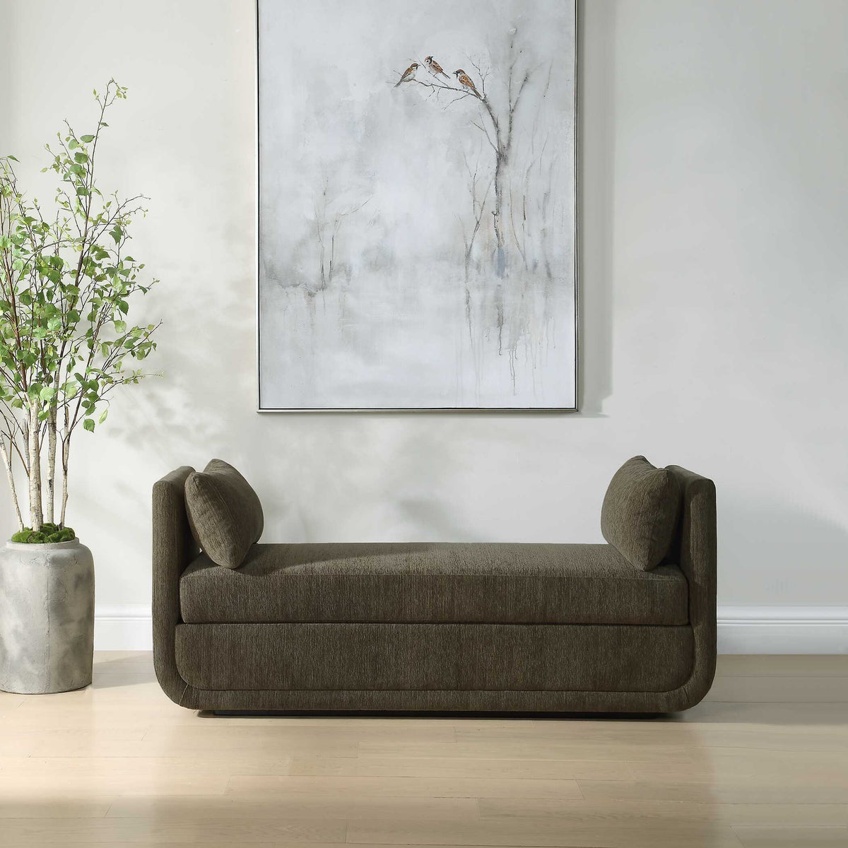 Abound Oversized Bench Herb - Dark Green by Uttermost - View 2