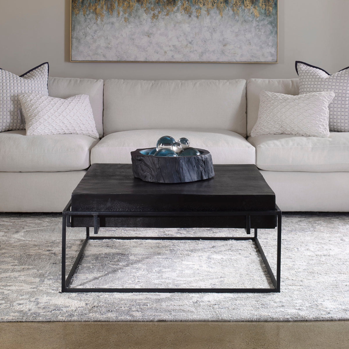 Telone Modern Coffee Table - Black by Uttermost - View 2