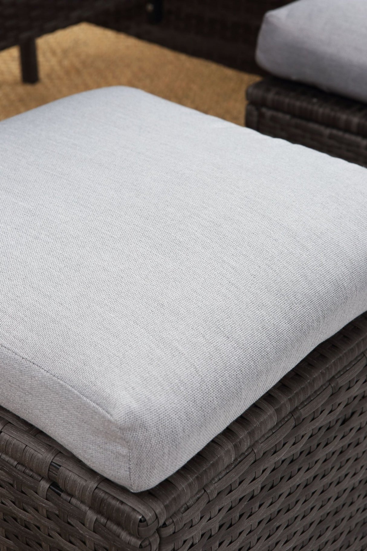 7 - Pieces PE Rattan Wicker Patio Dining Sectional Cusions Sofa Set with Grey cushions | Home Elegance USA