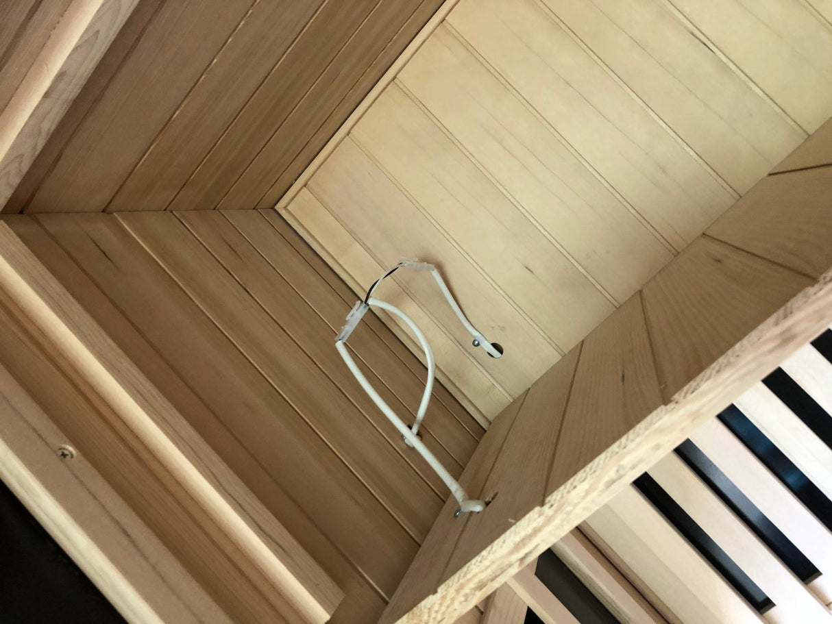 Deluxe version Plus One person Far infrared Hemlock Sauna room with LED colour lights | Home Elegance USA