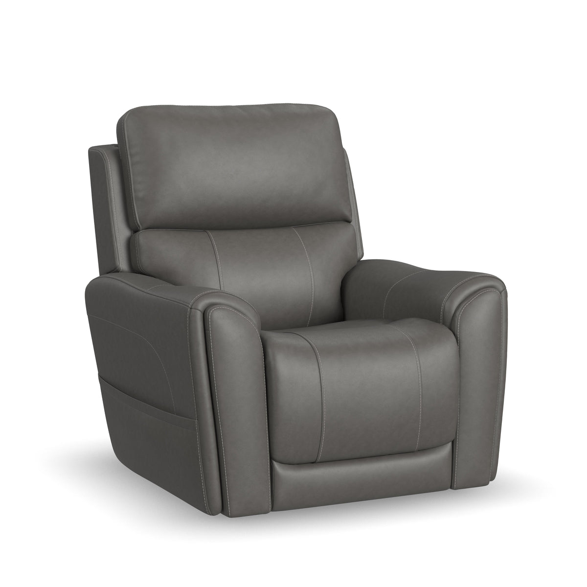 Carter Power Lift Recliner With Power Headrest, Lumbar, Heat & Massage - Smoke | Flexsteel