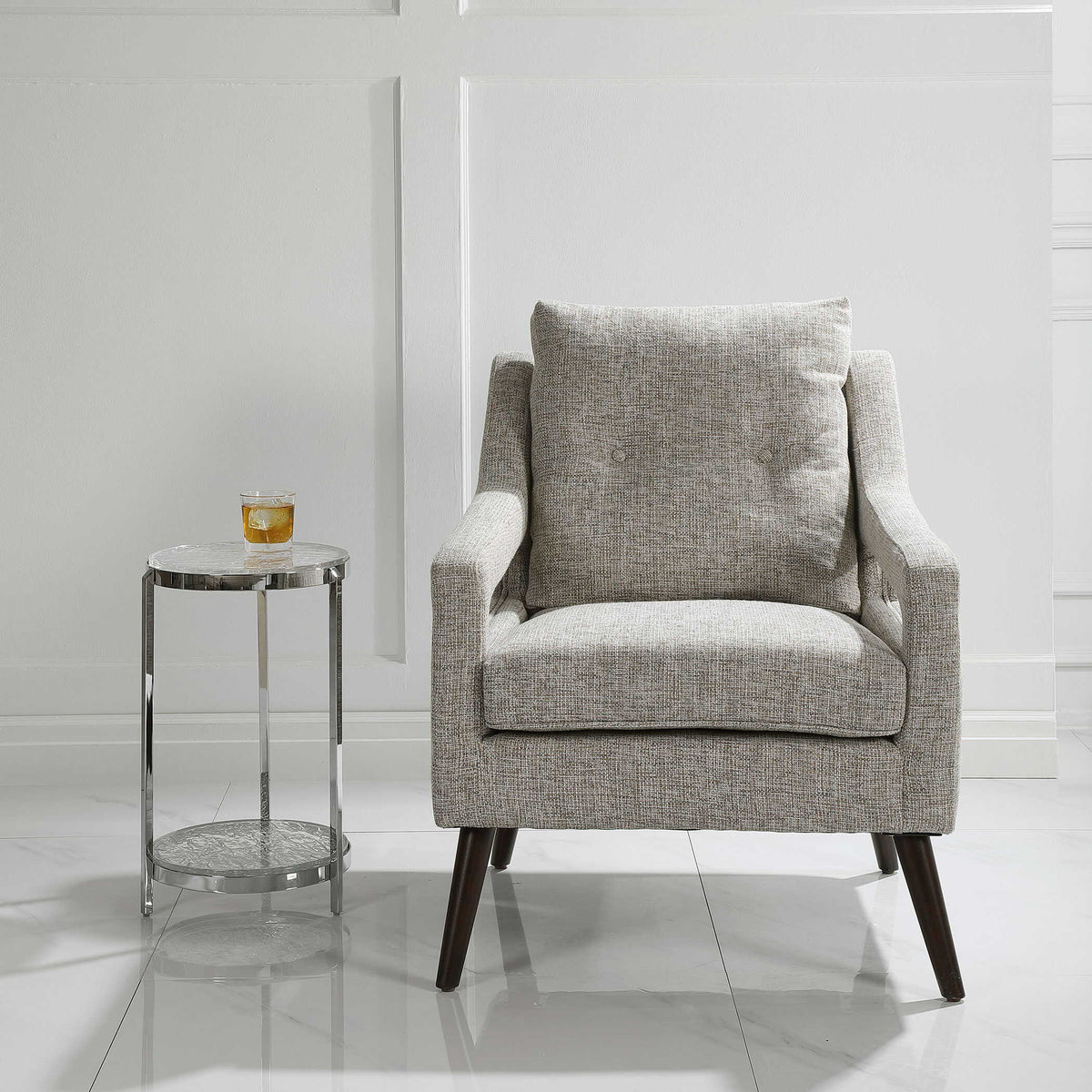 O'Brien Neutral Armchair - Beige by Uttermost - View 8