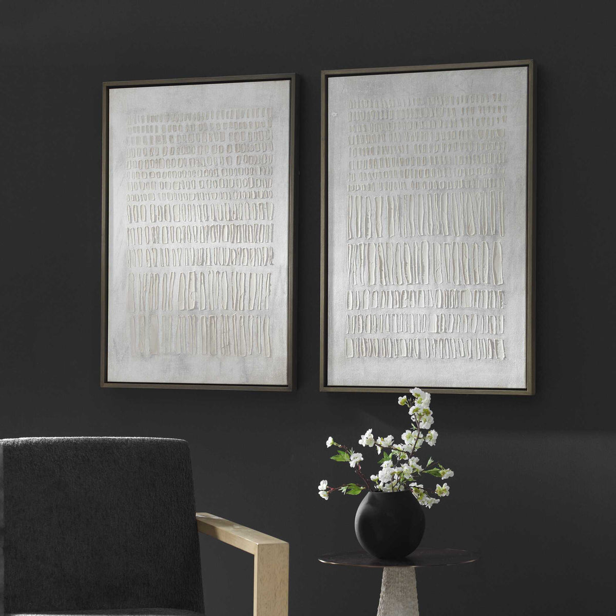 Social Theory Framed Canvases (Set of 2) - White by Uttermost - View 3