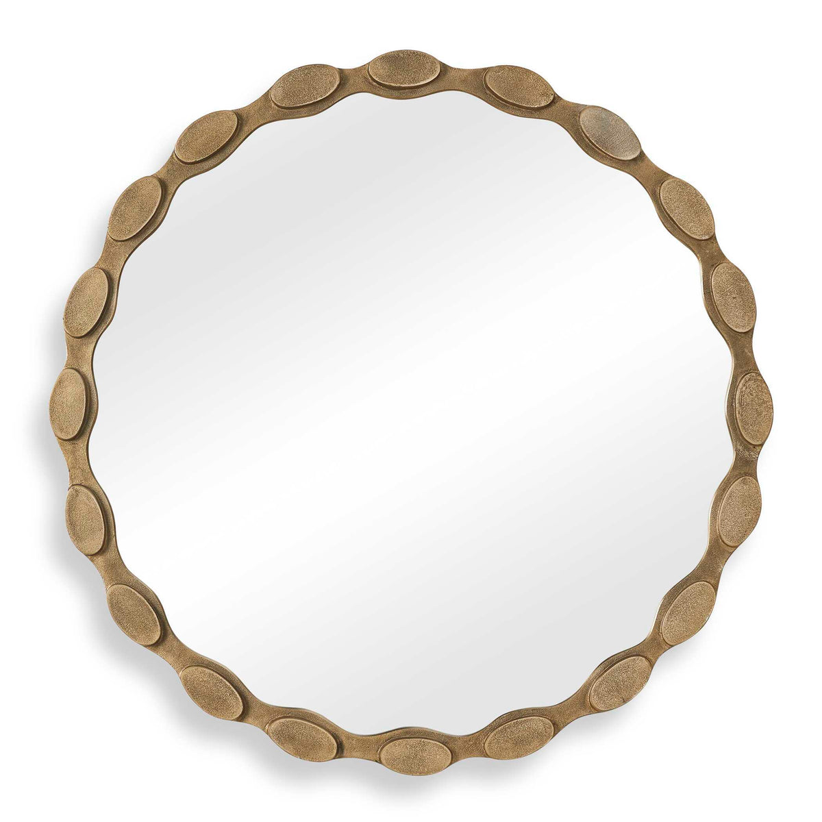 Marietta Round Brass Mirror - Gold by Uttermost - View 1
