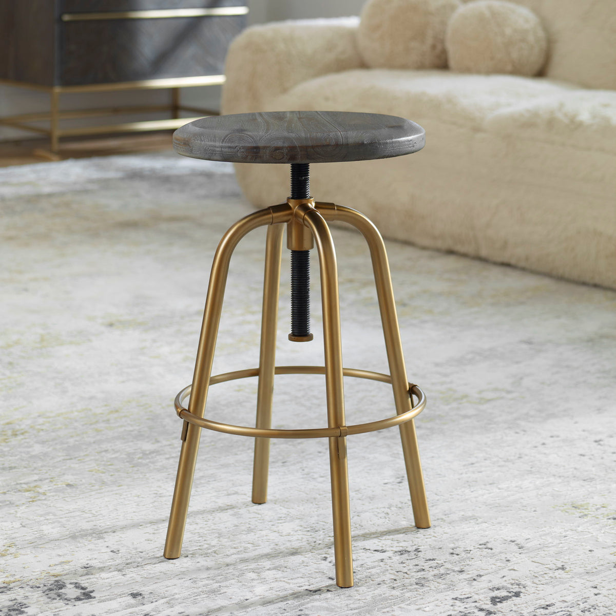 Revolve Counter Stool - Bronze by Uttermost - View 2