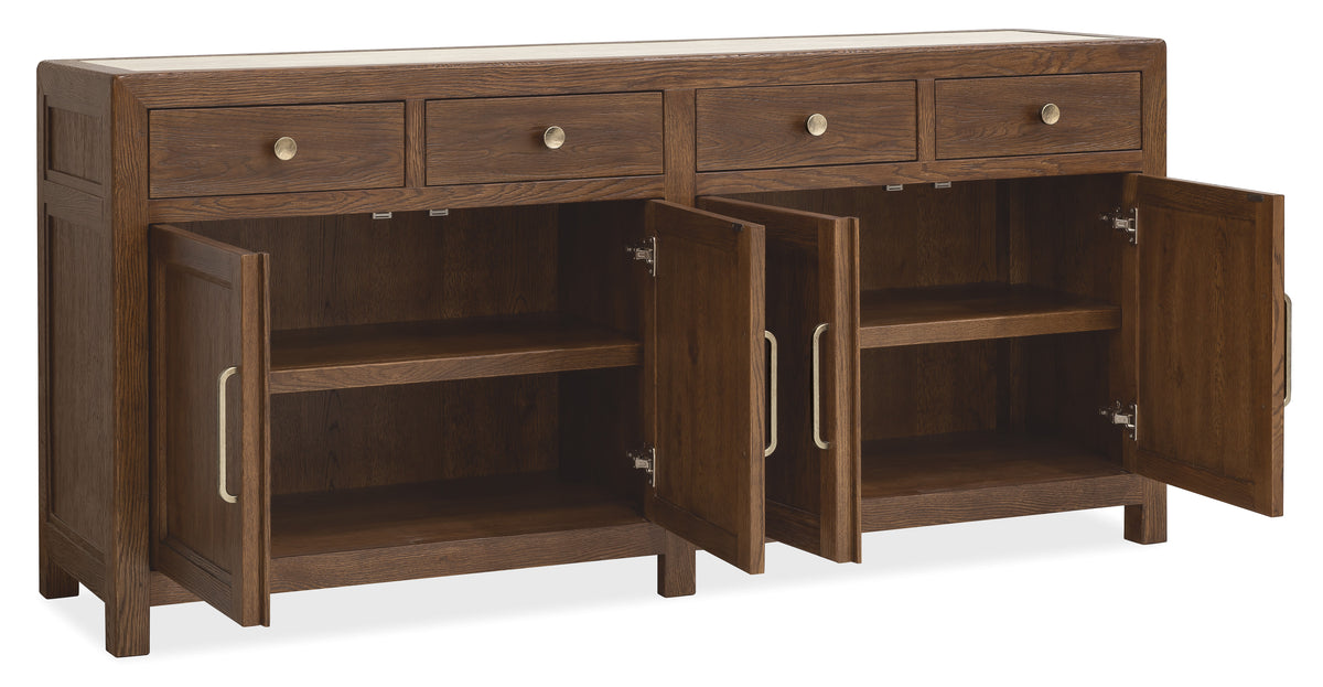 Driftwood Buffet Worn Saddle - Dark Brown by Hooker Furniture - View 2