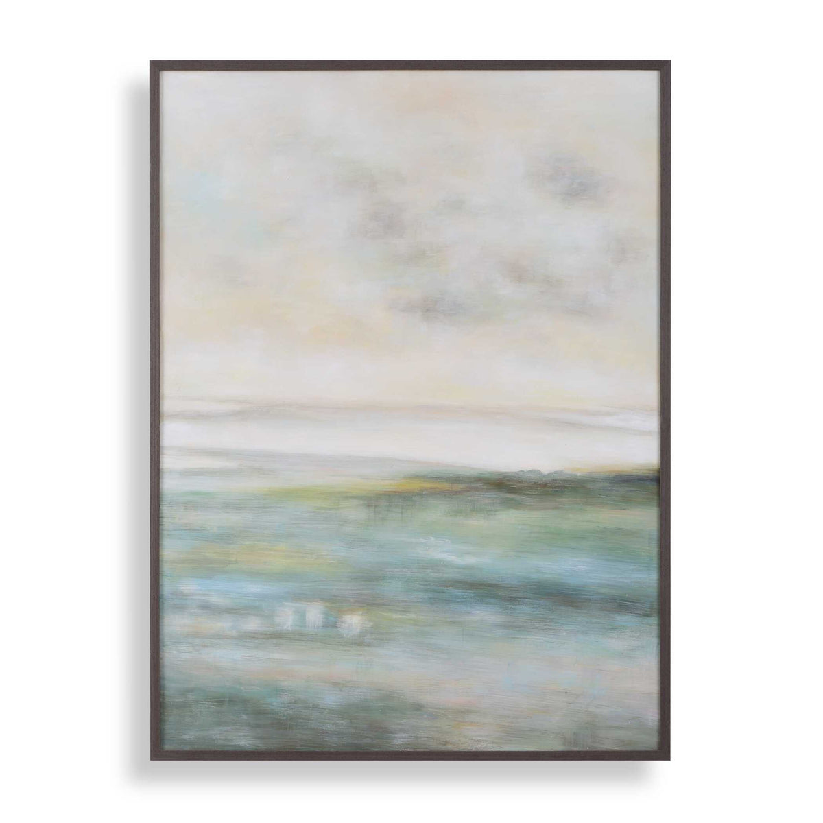 Awakening Hand Painted Landscape Art Blue / Brown / Green / White / Yellow - Blue / Green by Uttermost - View 1
