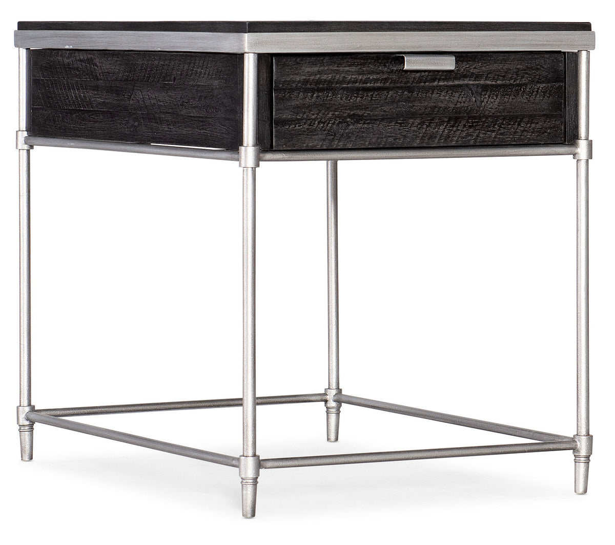 Saint Armand Rectangular End Table - Black / Silver by Hooker Furniture - View 1