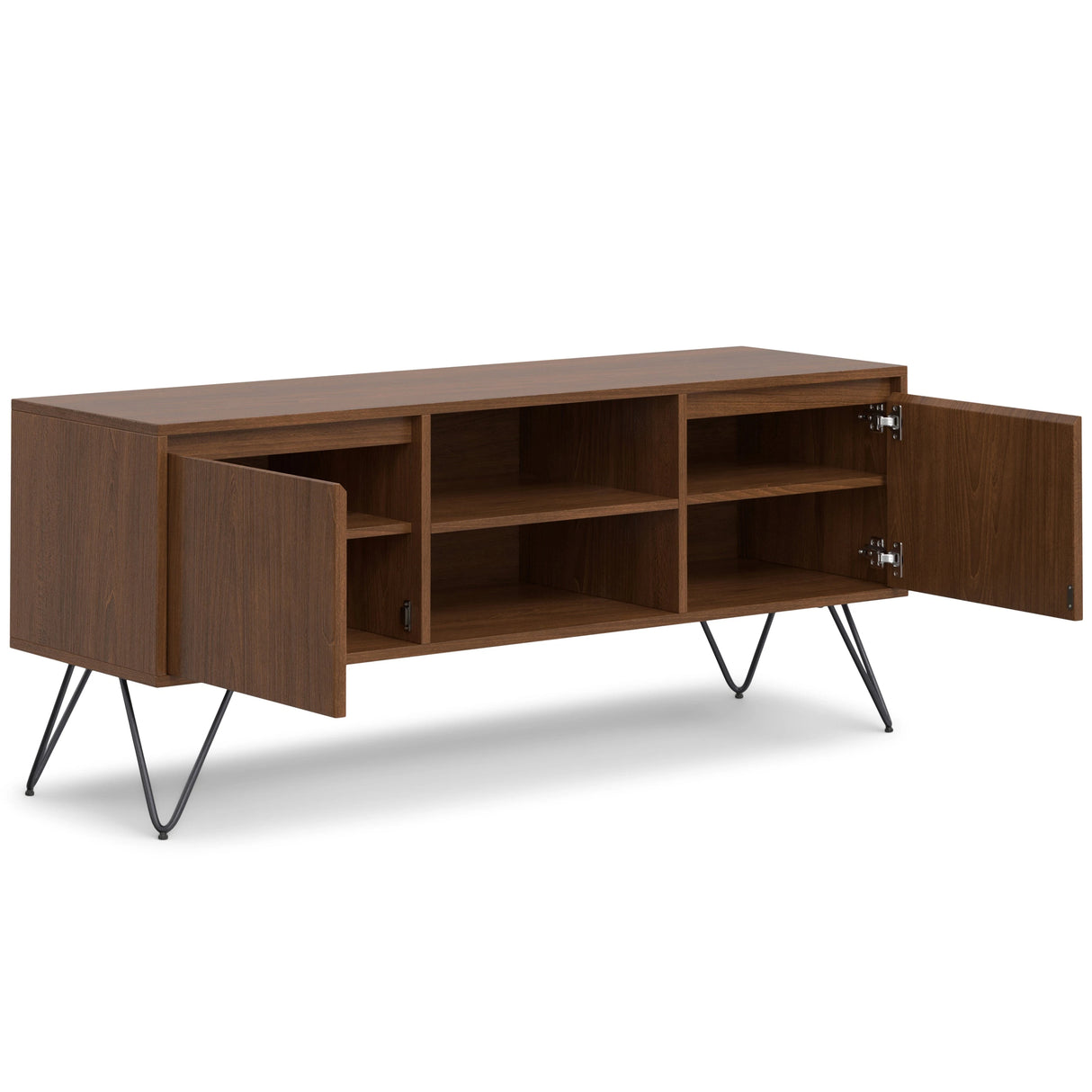 Hunter - TV Media Stand - Walnut Veneer - sold by Home Elegance USA