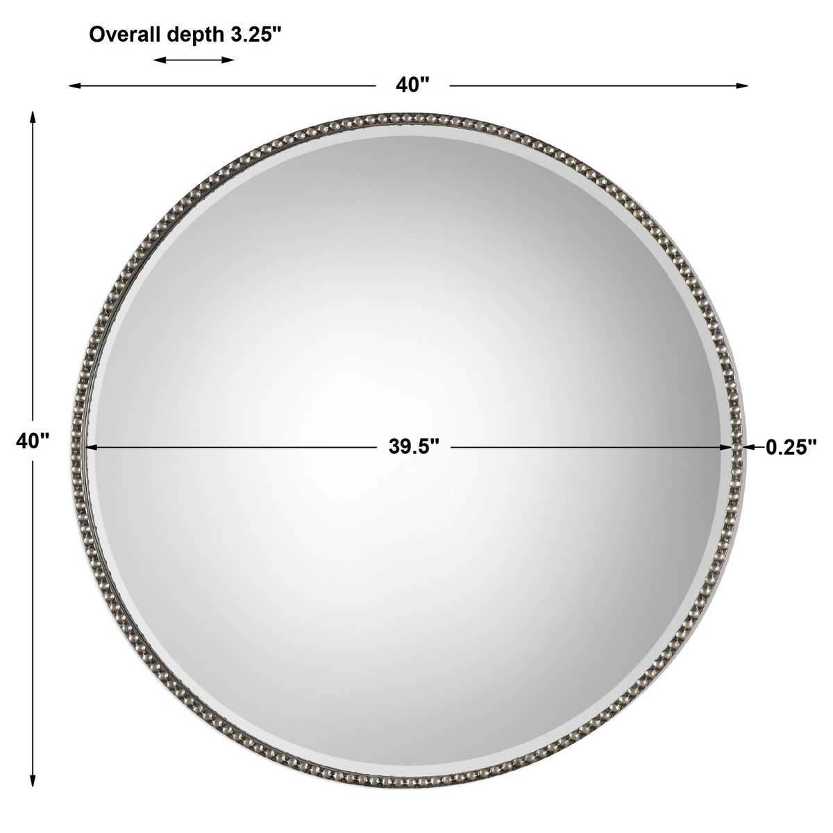 Stefania Beaded Round Mirror | Uttermost - sold by Home Elegance USA