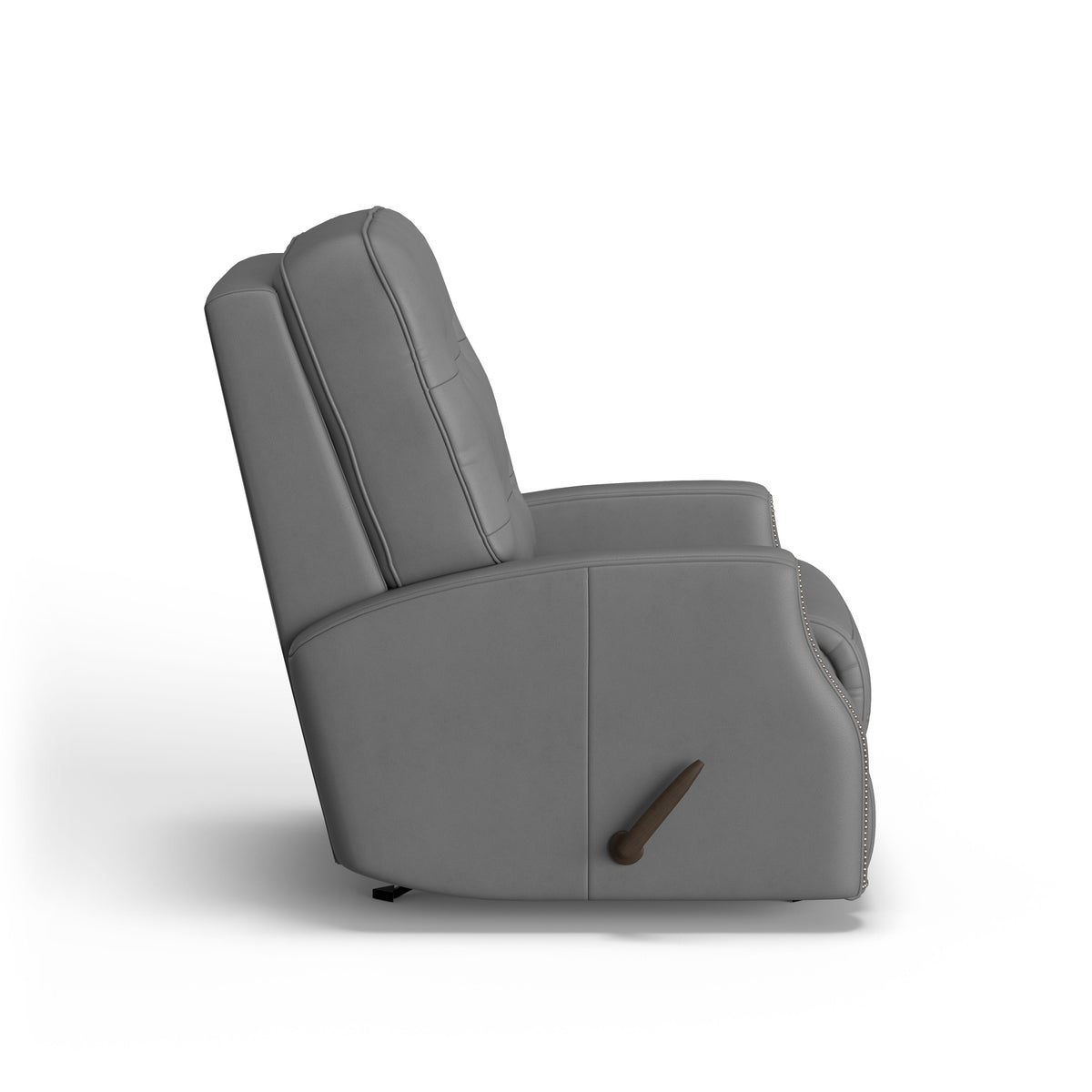 Devon Transitional Leather Rocking Recliner, Nailhead Trim | Flexsteel