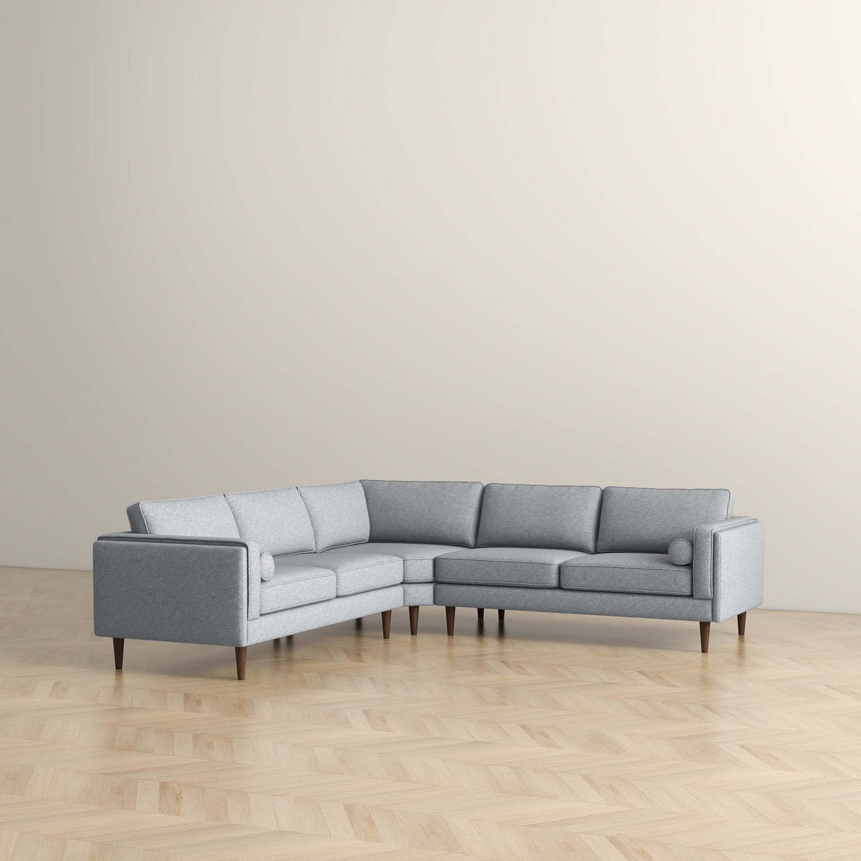 Amber Light Grey Corner Sectional Sofa - sold by Home Elegance USA