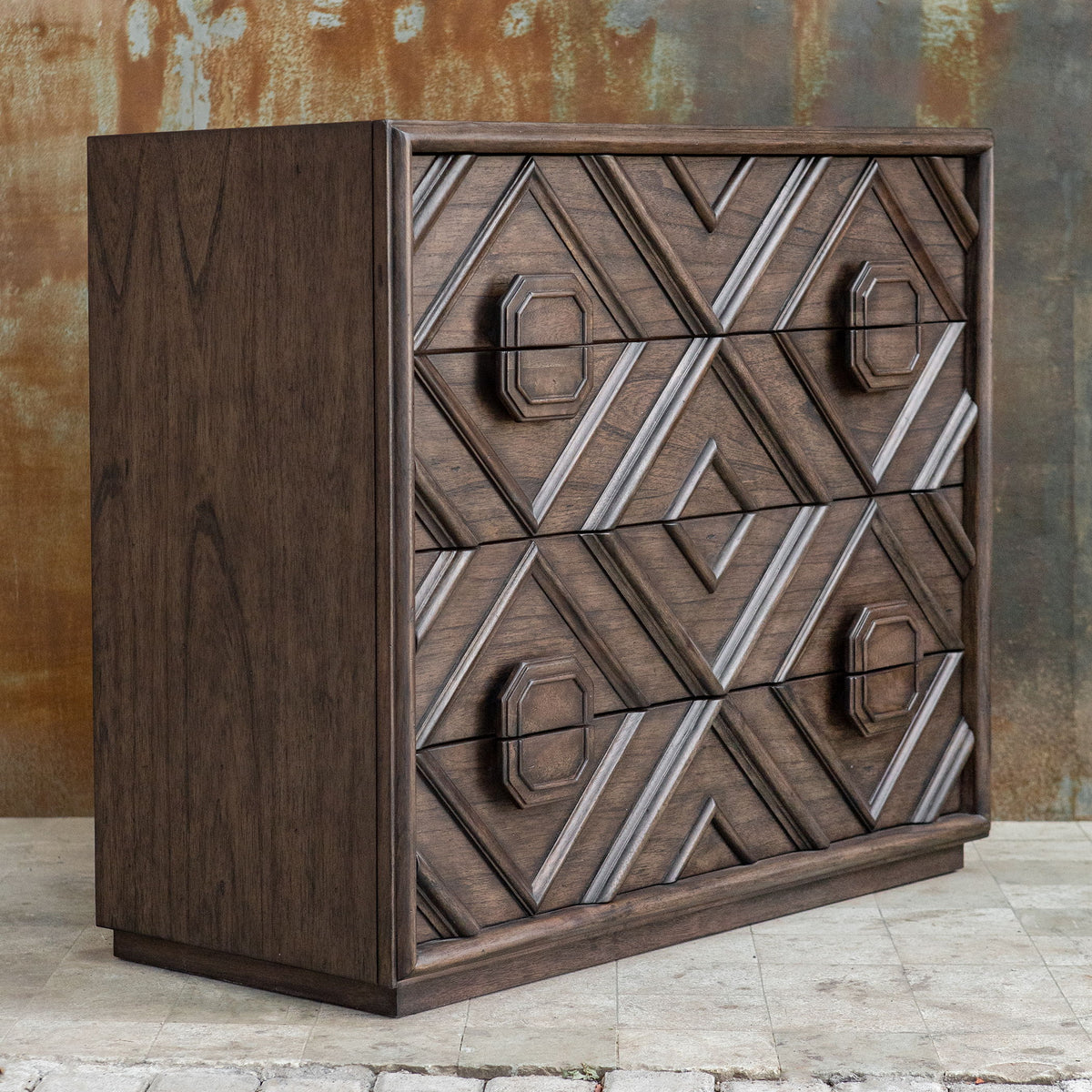 Mindra Drawer Chest - Dark Brown by Uttermost - View 7
