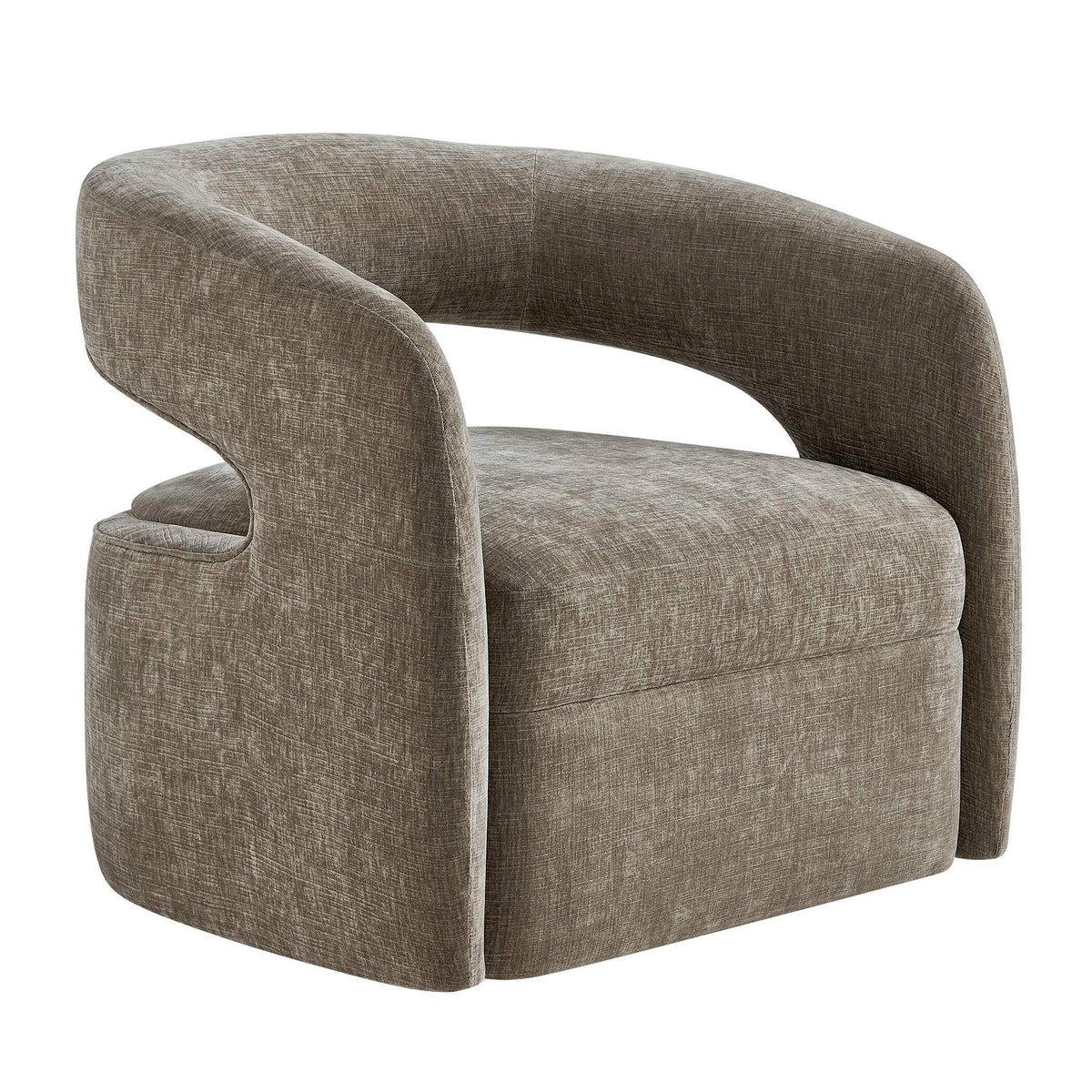 Breis Swivel Barrel Chair - Dark Gray by Uttermost - View 4