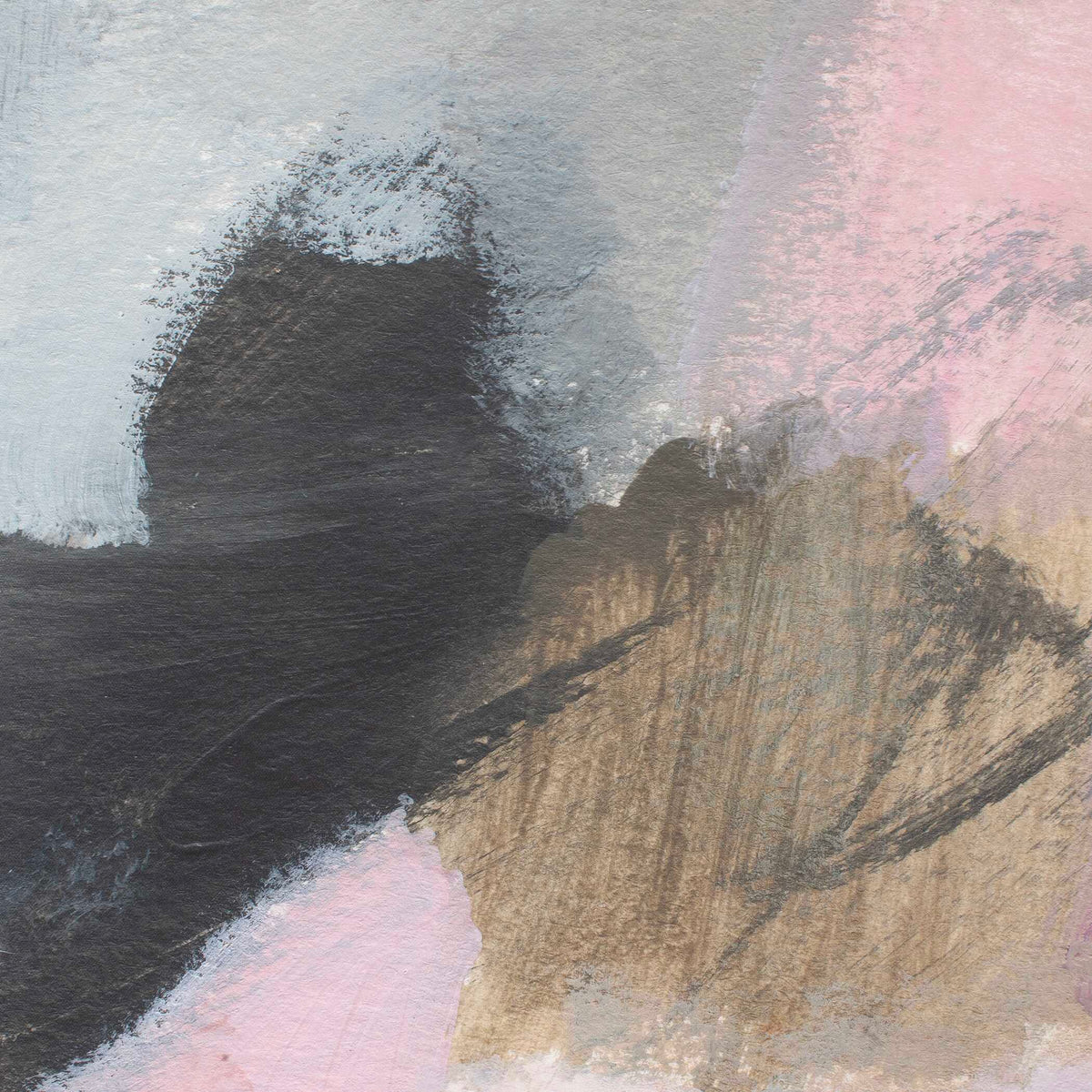 Process Framed Abstract Art Black / Gold / Gray / Green / Pink / Purple / White - Pink / White by Uttermost - View 4