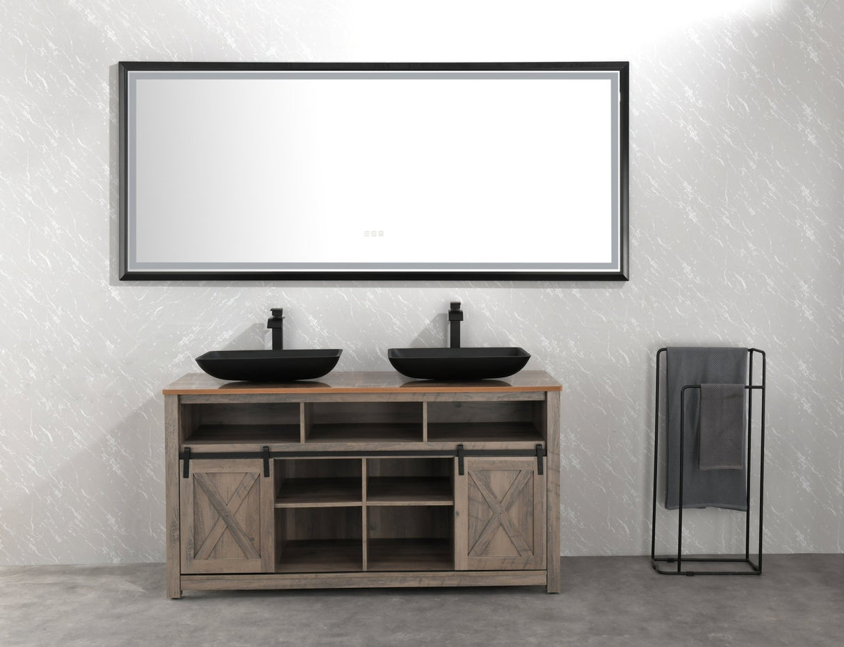 88 in. W x 38 in. H Super Bright Led Bathroom Mirror with Lights, Metal Frame Mirror Wall Mounted Lighted Vanity Mirrors for Wall, Anti Fog Dimmable Led Mirror for Makeup, Horizontal/Verti | Home Elegance USA