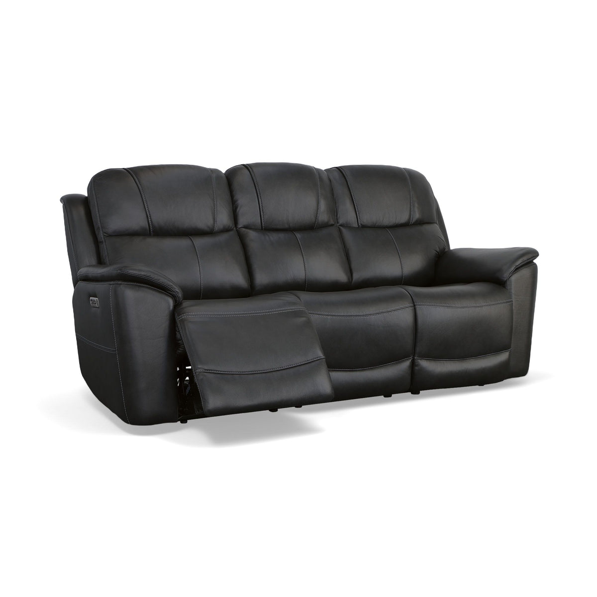 Crew Power Reclining Sofa With Power Headrests & Lumbar - Raven | Flexsteel