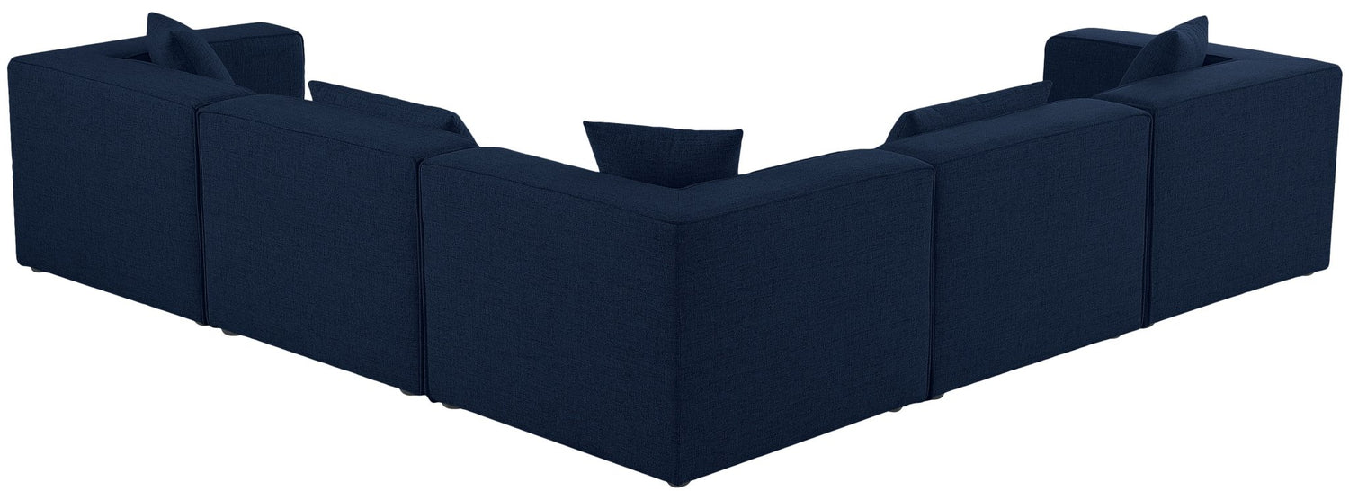 Cube - Modular Sectional 5 Piece - Navy | Home Elegance USA