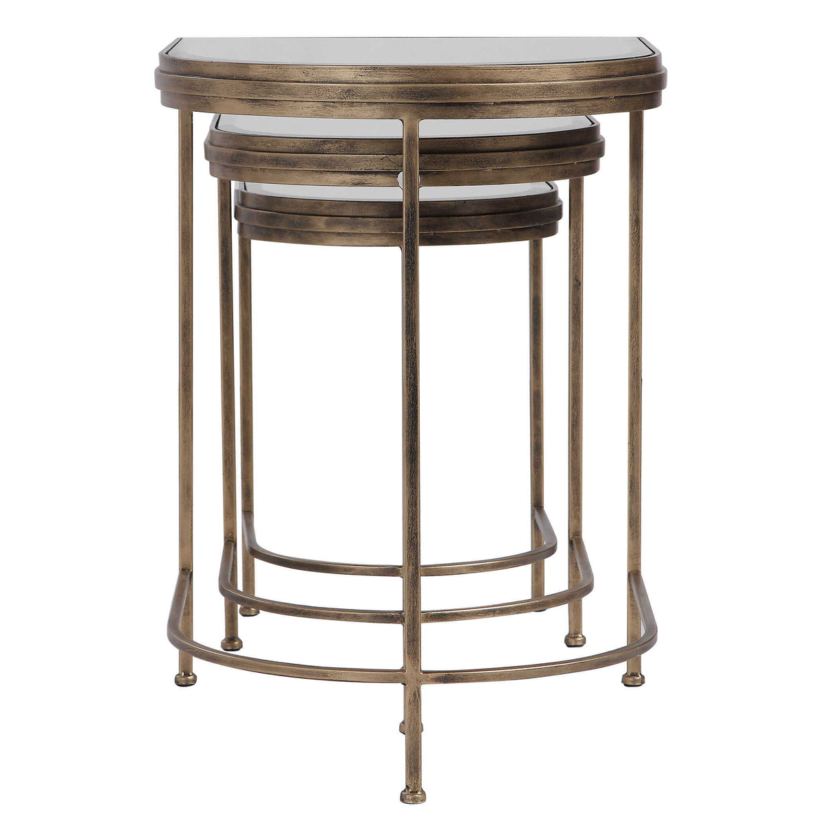 India Nesting Tables (Set of 3) Light Brown & Black - Light Brown / Black by Uttermost - View 4