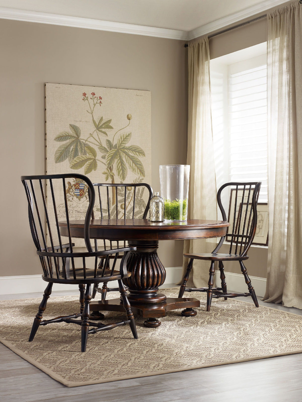 Sanctuary Spindle Side Chair Ebony - Black / Dark Brown by Hooker Furniture - View 5