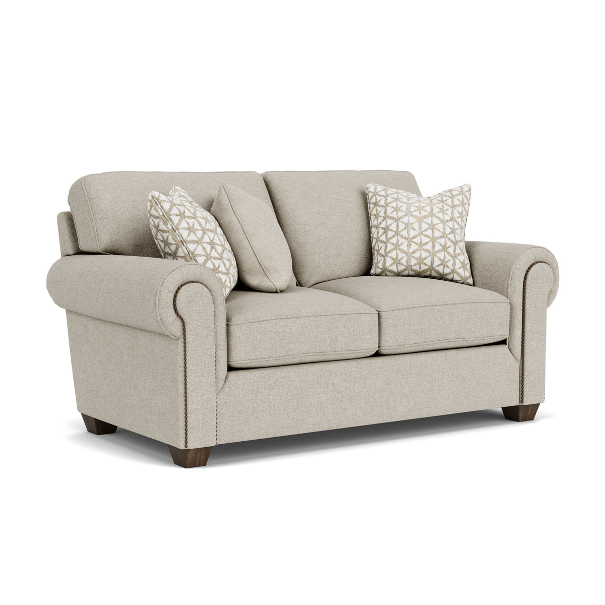 Carson Fabric Loveseat, Nailhead Trim | Flexsteel