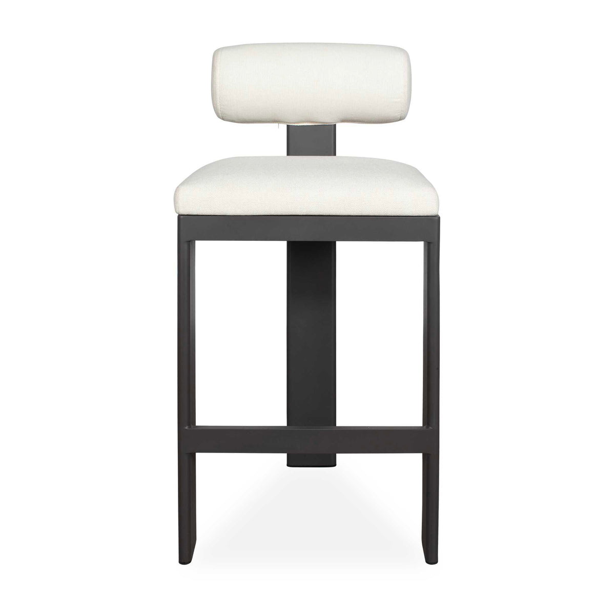 Bolster Back Outdoor Bar Stool - White / Black by Uttermost - View 1