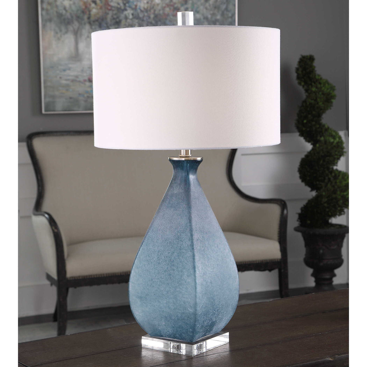 Atlantica Lamp Ocean Blue - Blue / Beige by Uttermost - View 4