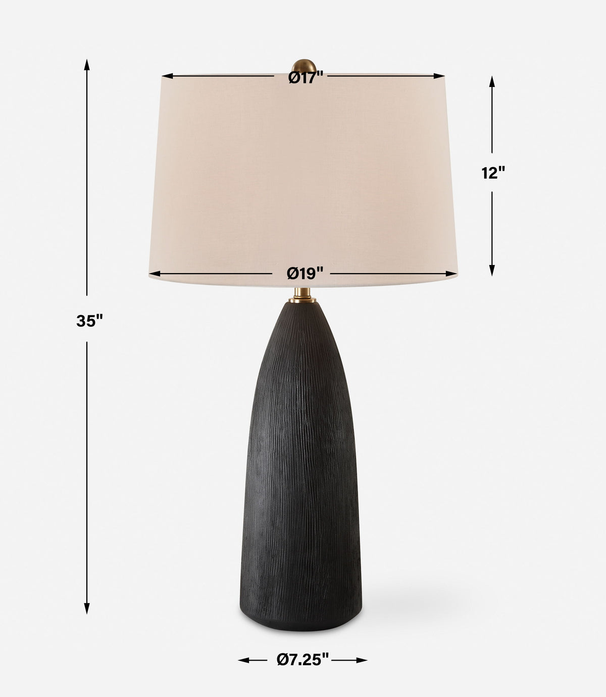 Jett Black Table Lamp by Uttermost - View 8