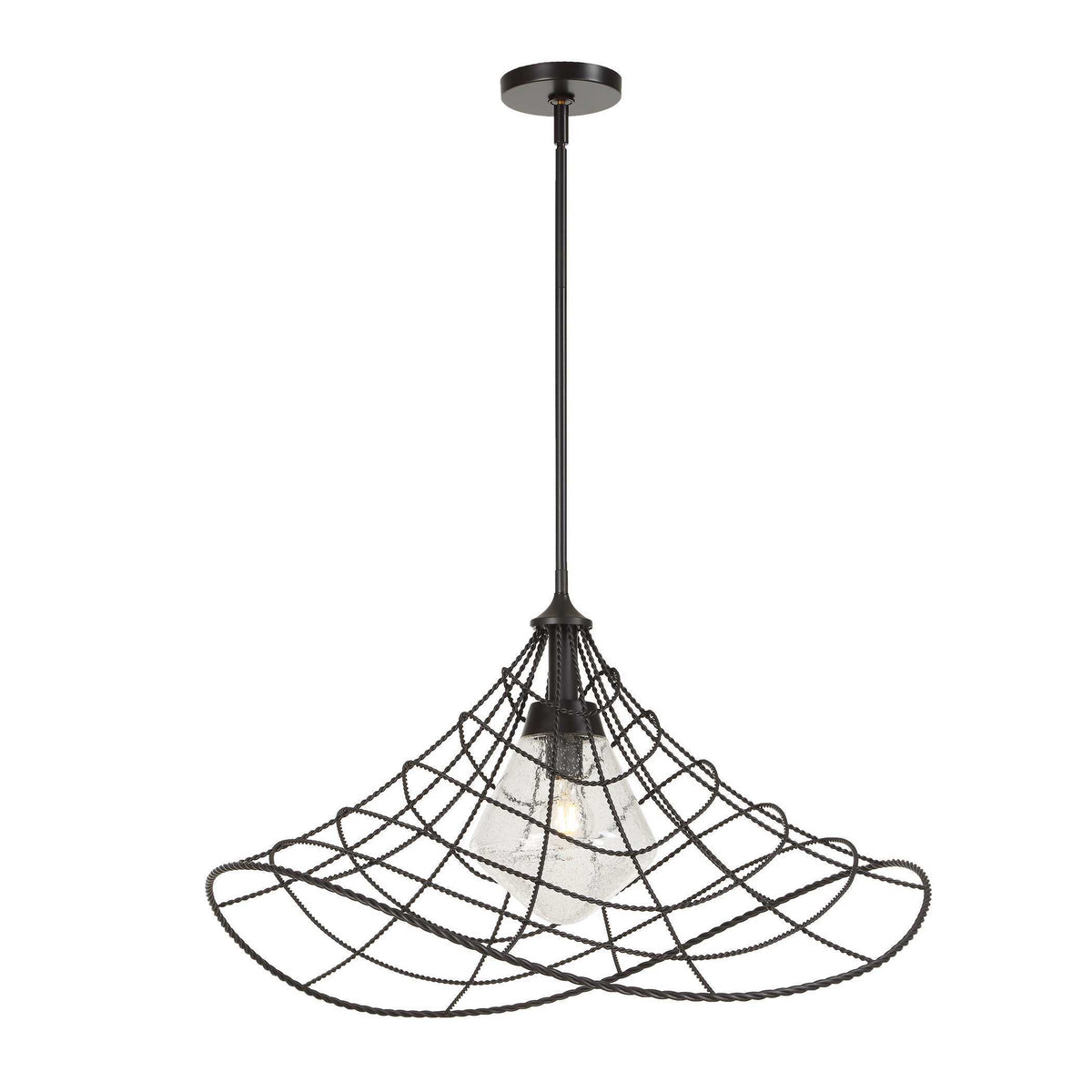 Whirlwind 1 Light Indoor-Outdoor Pendant Dark Bronze - Black by Uttermost - View 5